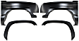 4-Piece Kit, Front, Driver and Passenger Side Fender, Includes (2) Fender and (2) Fender Flares