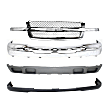 4-Piece Kit, Front Bumper, Chrome, Includes (1) Bumper, (1) Bumper Cover, (1) Grille, and (1) Valance