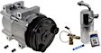 2-Piece Kit A/C Compressor Kit, With Clutch, 6-Groove Pulley, Includes (1) A/C Compressor and (1) A/C Service Kit