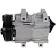 3-Piece Kit A/C Compressor with A/C Condenser, and A/C Service Kit (A/C Accumulator, A/C Orifice Tube, and A/C O-Ring and Gasket Seal Kit), 6-Groove Pulley