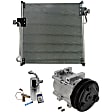 3-Piece Kit A/C Compressor Kit, With Clutch, 6-Groove Pulley, Includes (1) A/C Compressor, (1) A/C Condenser and (1) A/C Service Kit