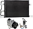3-Piece Kit A/C Compressor Kit, With Clutch, 6-Groove Pulley, Includes (1) A/C Compressor, (1) A/C Condenser and (1) A/C Service Kit