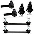 6-Piece Kit Front Suspension Kit, Includes (2) Ball Joint, (2) Sway Bar Link and (2) Tie Rod End