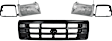 5-Piece Kit Grille Painted Black, Includes (1) Grille Assembly, (2) Headlight, and (2) Headlight Door