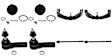 8-Piece Kit Front, Driver and Passenger Side, Upper Control Arm, Includes (2) Control Arm, (4) Tie Rod End and (2) Ball Joint