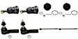 8-Piece Kit Front, Driver and Passenger Side, Inner and Outer Tie Rod End, RWD, Includes (4) Tie Rod End and (4) Ball Joint