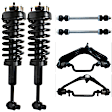 6-Piece Kit Front, Driver and Passenger Side Fully Loaded Strut, Includes (2) Control Arm, (2) Loaded Strut, and (2) Sway Bar Link