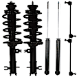 6-Piece Kit Front and Rear, Driver and Passenger Side Shock and Fully Loaded Strut, Includes (2) Sway Bar Link and (4) Shock Absorber and Strut Assembly