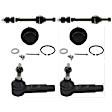 6-Piece Kit Front, Driver and Passenger Side, Lower Ball Joint, includes (2)Ball Joint, (2)Tie Rod End and (2)Sway Bar Link