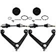 6-Piece Kit Front, Driver and Passenger Side Axle Assembly - New 6-Piece Kit 4WD, Includes (2) Axle Assembly, (2) Ball Joint, and (2) Control Arm