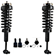 6-Piece Kit Front, Driver and Passenger Side Fully Loaded Strut, includes (4) Ball Joint and (2) Loaded Strut