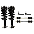 6-Piece Kit Front, Driver and Passenger Side Fully Loaded Strut, Includes (2) Tie Rod End, (2) Sway Bar Link and (2) Shock Absorber and Strut Assembly