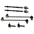 6-Piece Kit Front Sway Bar Link, Includes (2) Sway Bar Link and (4) Tie Rod End