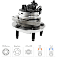 2007 Pontiac G6 - 6-Piece Kit Front, Driver and Passenger Side Wheel Hub, 4-Wheel ABS, Turbocharged, 5 Lugs, With Bearing, With Sensor,  Includes (4) Tie Rod End and (2) Wheel Hub