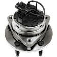 2007 Pontiac G6 - 6-Piece Kit Front, Driver and Passenger Side Wheel Hub, 4-Wheel ABS, Turbocharged, 5 Lugs, With Bearing, With Sensor,  Includes (4) Tie Rod End and (2) Wheel Hub