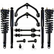 12-Piece Kit Front and Rear Shock and Fully Loaded Strut, RWD, Includes (2) Control Arm, (2) Tie Rod End, (2) Ball Joint, (2) Sway Bar Link and (4) Shock Absorber and Strut Assembly