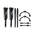 10-Piece Kit Front and Rear, Driver and Passenger Side Shock and Fully Loaded Strut, RWD, Includes (2) Control Arm, (2) Tie Rod End, (2) Sway Bar Link and (4) Shock Absorber and Strut Assembly