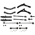 14-Piece Kit Front and Rear, Driver and Passenger Side, Upper and Lower Control Arm, Includes (6) Control Arm, (2) Lateral Link, (4) Tie Rod End and (2) Sway Bar Link