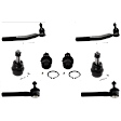 8-Piece Kit Front, Driver Side, Outer Tie Rod End, 4WD, Includes (4) Tie Rod End and (4) Ball Joint