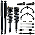 2005 Dodge Dakota - 12-Piece Kit Front and Rear, Driver and Passenger Side Shock and Fully Loaded Strut, RWD, Rear Wheel Drive,  Includes (2) Control Arm, (2) Loaded Strut, (2) Shock Absorber, (2) Sway Bar Link, and (4) Tie Rod End