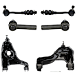 6-Piece Kit Front, Driver and Passenger Side, Lower Control Arm, Includes (2) Control Arm, (2) Tie Rod End and (2) Sway Bar Link