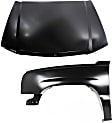 2003-2004 Chevrolet Silverado 2500 - 2-Piece Kit, Front, Driver Side Fender, Includes (1) Fender and (1) Hood