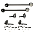 6-Piece Kit Front Suspension Kit, Includes (2) Ball Joint, (2) Sway Bar Link, and (2) Tie Rod End