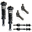 6-Piece Kit Front, Driver and Passenger Side Suspension Kit, Includes (2) Loaded Strut, (2) Sway Bar Link, and (2) Tie Rod End