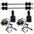2004 Ford Explorer - 6-Piece Kit Front Suspension Kit, Contains Oversized 7/16 (in) Bolt for Durability,  Includes (2) Ball Joint, (2) Sway Bar Link, and (2) Wheel Hub