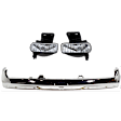2-Piece Kit Front Bumper Chrome, Includes (1) Fog Light and (1) Bumper