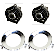 4-Piece Kit Front, Driver or Passenger Side Fog Light Trim, Chrome, Includes (2) Fog Light and (2) Fog Light Trim