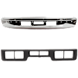 1992 Ford Bronco - 2-Piece Kit Front Bumper, For Models With Eddie Bauer Package, Chrome, Sport Utility, Includes (1) Bumper and (1) Bumper Trim