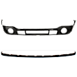 2-Piece Kit Front Primed Bumper Cover, Includes (1) Bumper Cover and (1) Valance