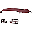 2004 Cadillac Escalade EXT - 2-Piece Kit Dash Cover, Maroon, Molded; Overlay Over Factory Dash,  Includes (1) Dash Cover and (1) Instrument Panel Cover