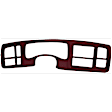 2004 Cadillac Escalade EXT - 2-Piece Kit Dash Cover, Maroon, Molded; Overlay Over Factory Dash,  Includes (1) Dash Cover and (1) Instrument Panel Cover