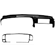 KIT-061224-DC016 2-Piece Kit Dash Cover, Black, Molded; Overlay Over Factory Dash, Vacu Molded Series, Includes (1) Dash Cover and (1) Instrument Panel Cover