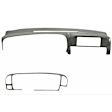 KIT-061224-DC023 2-Piece Kit Dash Cover, Light Gray, Molded; Overlay Over Factory Dash, Vacu Molded Series, Includes (1) Dash Cover and (1) Instrument Panel Cover