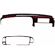 KIT-061224-DC026 2-Piece Kit Dash Cover, Maroon, Molded; Overlay Over Factory Dash, Vacu Molded Series, Includes (1) Dash Cover and (1) Instrument Panel Cover