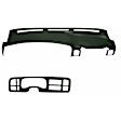 KIT-061224-DC035 2-Piece Kit Dash Cover, Dark Green, Molded; Overlay Over Factory Dash, Vacu Molded Series, Includes (1) Dash Cover and (1) Instrument Panel Cover