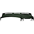 KIT-061224-DC035 2-Piece Kit Dash Cover, Dark Green, Molded; Overlay Over Factory Dash, Vacu Molded Series, Includes (1) Dash Cover and (1) Instrument Panel Cover