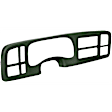 KIT-061224-DC035 2-Piece Kit Dash Cover, Dark Green, Molded; Overlay Over Factory Dash, Vacu Molded Series, Includes (1) Dash Cover and (1) Instrument Panel Cover