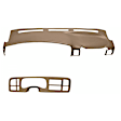 2000 Chevrolet Silverado 2500 - 2-Piece Kit Dash Cover, Light Brown, With Grab Handle; Only Fits Dash With Grab Handle Above Glove Box, Molded; Overlay Over Factory Dash, Vacu Molded Series  Includes (1) Dash Cover and (1) Instrument Panel Cover