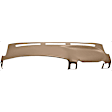 2000 Chevrolet Silverado 2500 - 2-Piece Kit Dash Cover, Light Brown, With Grab Handle; Only Fits Dash With Grab Handle Above Glove Box, Molded; Overlay Over Factory Dash, Vacu Molded Series  Includes (1) Dash Cover and (1) Instrument Panel Cover
