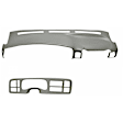 KIT-061224-DC038 2-Piece Kit Dash Cover, Light Gray, Molded; Overlay Over Factory Dash, Vacu Molded Series, Includes (1) Dash Cover and (1) Instrument Panel Cover
