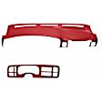 KIT-061224-DC043 2-Piece Kit Dash Cover, Red, Molded; Overlay Over Factory Dash, Vacu Molded Series, Includes (1) Dash Cover and (1) Instrument Panel Cover
