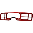 KIT-061224-DC043 2-Piece Kit Dash Cover, Red, Molded; Overlay Over Factory Dash, Vacu Molded Series, Includes (1) Dash Cover and (1) Instrument Panel Cover
