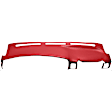 KIT-061224-DC043 2-Piece Kit Dash Cover, Red, Molded; Overlay Over Factory Dash, Vacu Molded Series, Includes (1) Dash Cover and (1) Instrument Panel Cover