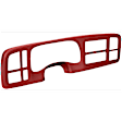 KIT-061224-DC043 2-Piece Kit Dash Cover, Red, Molded; Overlay Over Factory Dash, Vacu Molded Series, Includes (1) Dash Cover and (1) Instrument Panel Cover