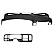 KIT-061224-DC046 2-Piece Kit Dash Cover, Black, Molded; Overlay Over Factory Dash, Vacu Molded Series, Includes (1) Dash Cover and (1) Instrument Panel Cover