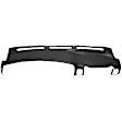 KIT-061224-DC046 2-Piece Kit Dash Cover, Black, Molded; Overlay Over Factory Dash, Vacu Molded Series, Includes (1) Dash Cover and (1) Instrument Panel Cover
